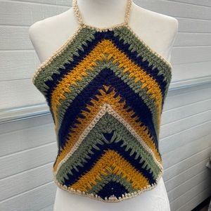 Handmade crocheted halter top